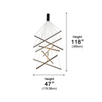 LED Linear Chandelier Dimmable, Minimalist Black Strip Pendant Light - Modern Hanging Ceiling Light for Dining Room Kitchen Island