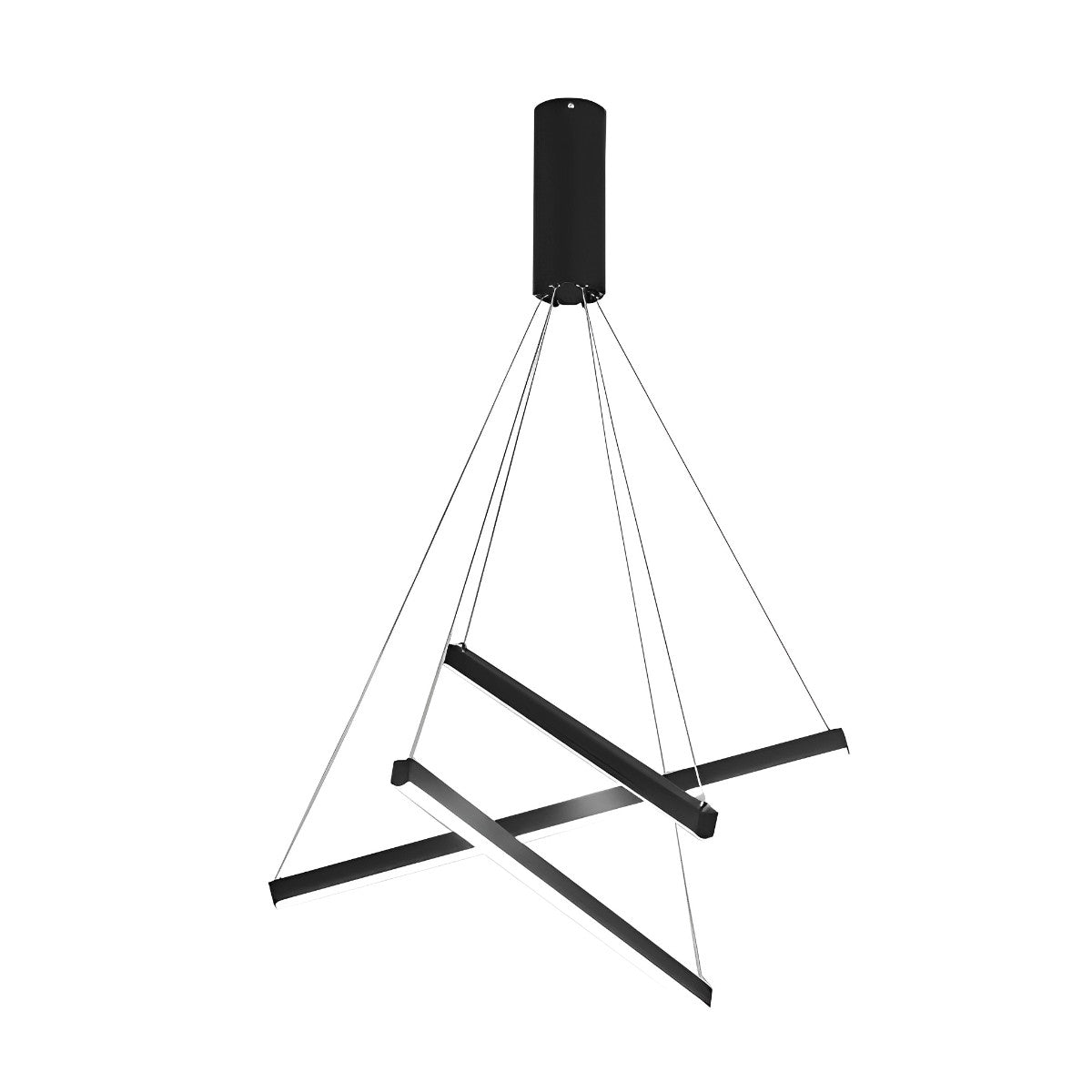 LED Linear Chandelier Dimmable, Minimalist Black Strip Pendant Light - Modern Hanging Ceiling Light for Dining Room Kitchen Island
