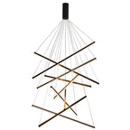 LED Linear Chandelier Dimmable, Minimalist Black Strip Pendant Light - Modern Hanging Ceiling Light for Dining Room Kitchen Island