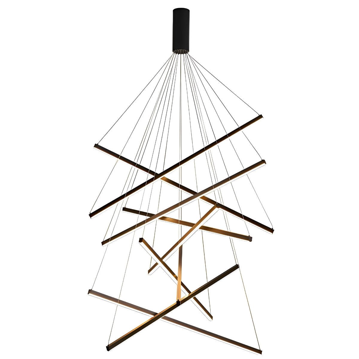 LED Linear Chandelier Dimmable, Minimalist Black Strip Pendant Light - Modern Hanging Ceiling Light for Dining Room Kitchen Island