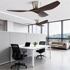 Ceiling Fan with Remote, Modern 6-Speed Reverse DC Motor Fan - Quiet Indoor Cooling Ceiling Fan for Living Room Bedroom Office