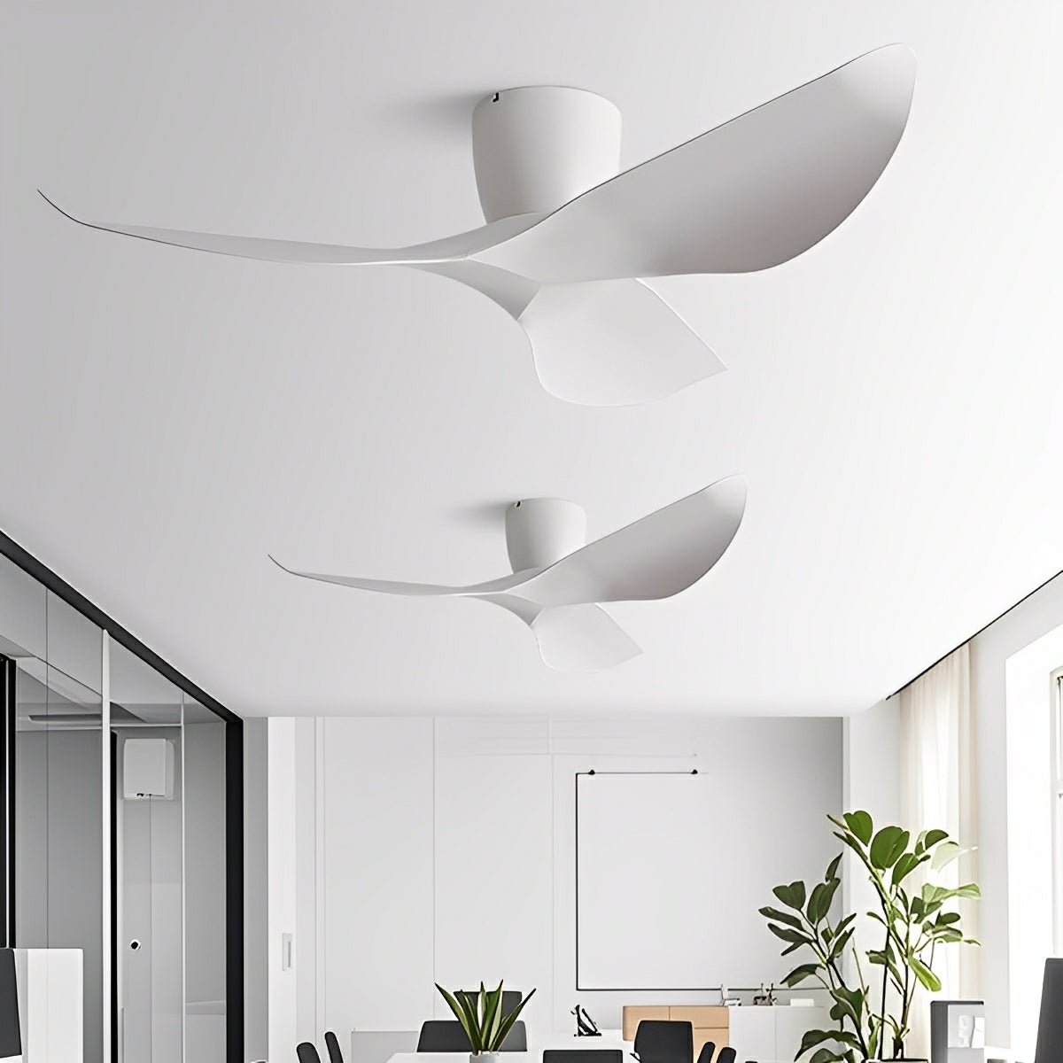 Ceiling Fan with Remote, Modern 6-Speed Reverse DC Motor Fan - Quiet Indoor Cooling Ceiling Fan for Living Room Bedroom Office