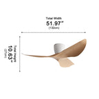 Ceiling Fan with Remote, Modern 6-Speed Reverse DC Motor Fan - Quiet Indoor Cooling Ceiling Fan for Living Room Bedroom Office