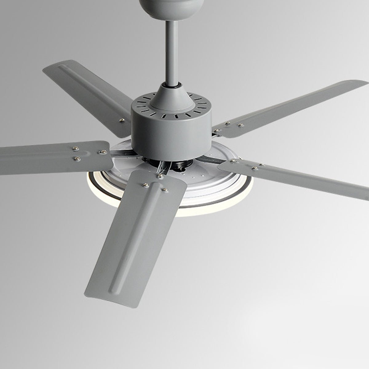 Stainless Steel Ceiling Fan with Remote, 6-Speed Reverse DC Motor - Modern Minimalist Indoor Cooling Fan for Living Room Bedroom