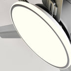 Stainless Steel Ceiling Fan with Remote, 6-Speed Reverse DC Motor - Modern Minimalist Indoor Cooling Fan for Living Room Bedroom