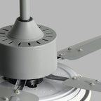 Stainless Steel Ceiling Fan with Remote, 6-Speed Reverse DC Motor - Modern Minimalist Indoor Cooling Fan for Living Room Bedroom
