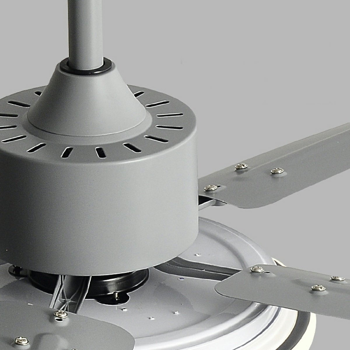 Stainless Steel Ceiling Fan with Remote, 6-Speed Reverse DC Motor - Modern Minimalist Indoor Cooling Fan for Living Room Bedroom