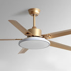 Stainless Steel Ceiling Fan with Remote, 6-Speed Reverse DC Motor - Modern Minimalist Indoor Cooling Fan for Living Room Bedroom