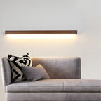 LED Wall Sconce Up and Down, Modern Wood Long Strip Light - Minimalist Indoor Wall Lighting for Living Room Bedroom Hallway