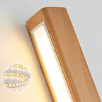 LED Wall Sconce Up and Down, Modern Wood Long Strip Light - Minimalist Indoor Wall Lighting for Living Room Bedroom Hallway