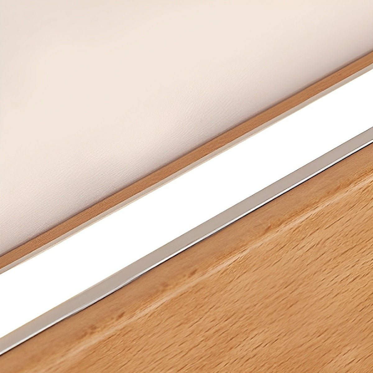 LED Wall Sconce Up and Down, Modern Wood Long Strip Light - Minimalist Indoor Wall Lighting for Living Room Bedroom Hallway