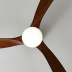 Wood Grain Ceiling Fan with Light and Remote, Nordic Reverse 6-Speed DC Motor - Modern Indoor LED Fan for Bedroom Living Room