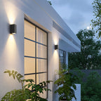 Outdoor Wall Washer Light Waterproof, Square Up Down Double LED Sconce - Modern Exterior Wall Lighting for Facade Patio Porch