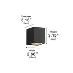 Outdoor Wall Washer Light Waterproof, Square Up Down Double LED Sconce - Modern Exterior Wall Lighting for Facade Patio Porch