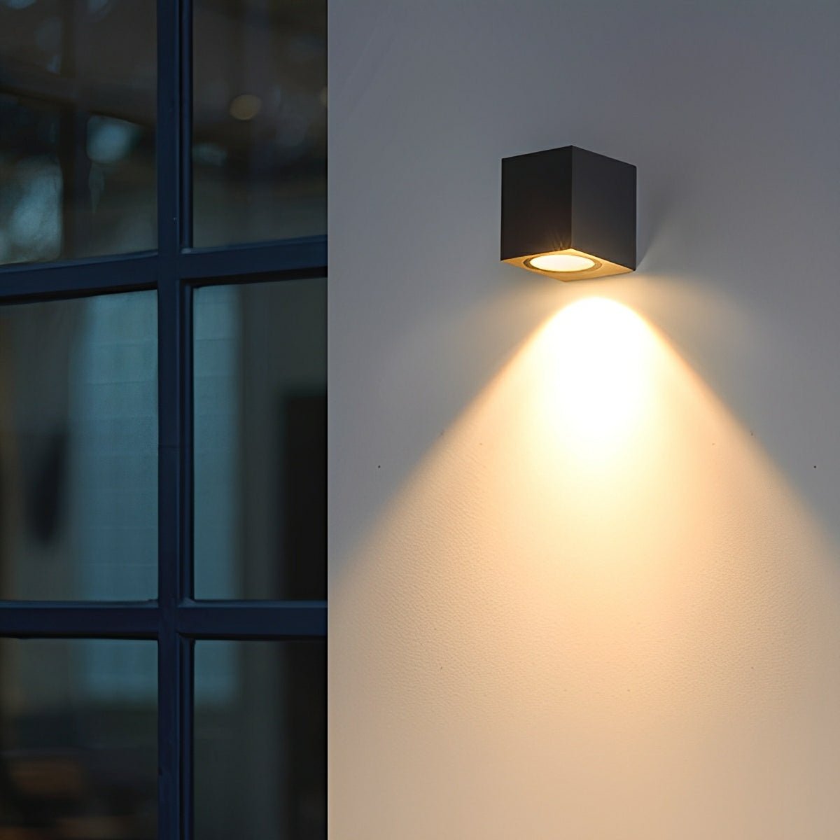 Outdoor Wall Washer Light Waterproof, Square Up Down Double LED Sconce - Modern Exterior Wall Lighting for Facade Patio Porch