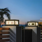 Outdoor Post Light Waterproof, Rectangular Stainless Steel LED Pillar Light - Modern Exterior Column Lighting for Driveway Gate