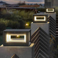 Outdoor Post Light Waterproof, Rectangular Stainless Steel LED Pillar Light - Modern Exterior Column Lighting for Driveway Gate