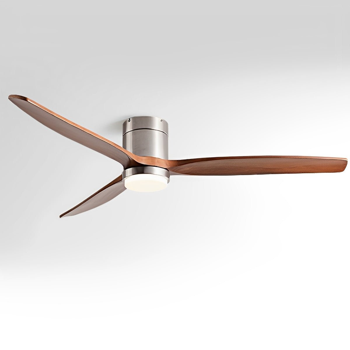 Wood Grain Ceiling Fan with Light and Remote, 6-Speed Reverse DC Motor - Modern Indoor LED Fan for Living Room Bedroom