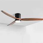 Wood Grain Ceiling Fan with Light and Remote, 6-Speed Reverse DC Motor - Modern Indoor LED Fan for Living Room Bedroom