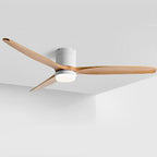Wood Grain Ceiling Fan with Light and Remote, 6-Speed Reverse DC Motor - Modern Indoor LED Fan for Living Room Bedroom