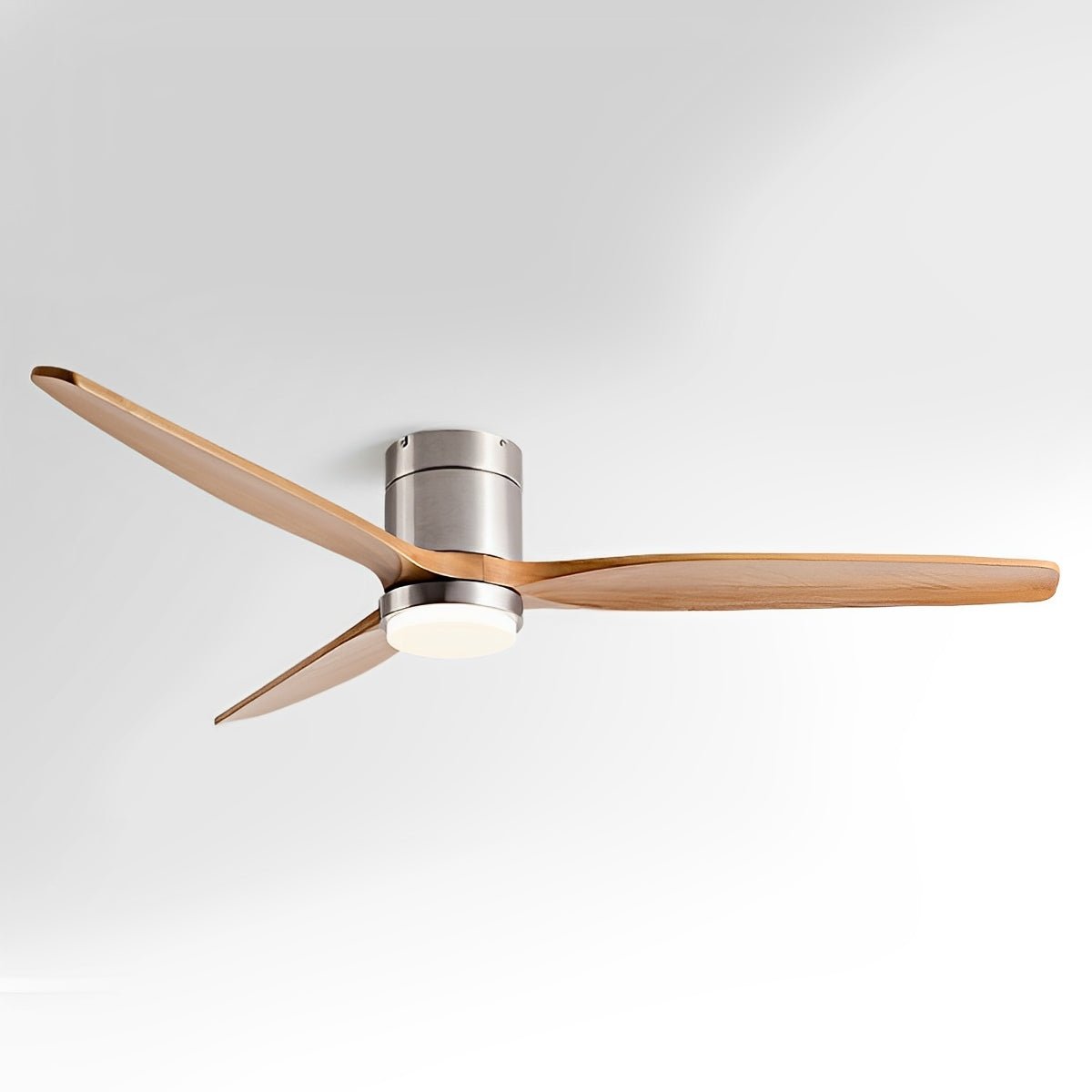 Wood Grain Ceiling Fan with Light and Remote, 6-Speed Reverse DC Motor - Modern Indoor LED Fan for Living Room Bedroom