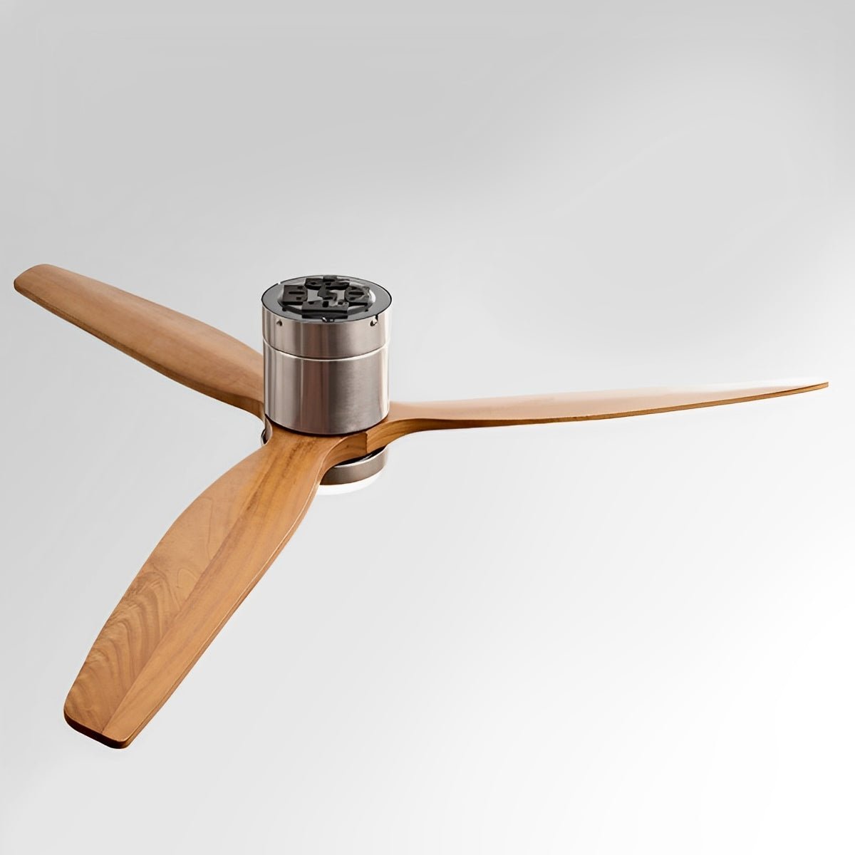 Wood Grain Ceiling Fan with Light and Remote, 6-Speed Reverse DC Motor - Modern Indoor LED Fan for Living Room Bedroom