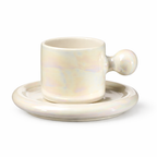 Porcelain Cups 300 ml with Minimalist Design – Elegant Dishwasher and Microwave Safe Mugs for Coffee and Tea