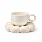 Porcelain Cups 300 ml with Minimalist Design – Elegant Dishwasher and Microwave Safe Mugs for Coffee and Tea