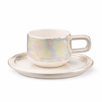 Porcelain Cups 300 ml with Minimalist Design – Elegant Dishwasher and Microwave Safe Mugs for Coffee and Tea