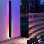 Outdoor Strip Wall Light Black Linear LED Integrated Light
