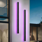 Outdoor Strip Wall Light Black Linear LED Integrated Light