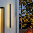 Outdoor Strip Wall Light Black Linear LED Integrated Light