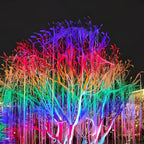 Outdoor RGB LED Spotlight Waterproof, Rainbow Color Landscape Light - Garden Tree Uplight Spot Lighting for Yard Patio Facade