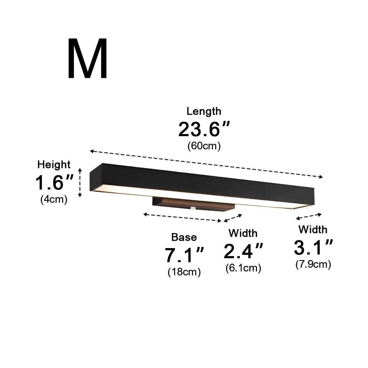 Motion Sensor Outdoor Wall Light Waterproof, Black Rectangular LED Sconce - Modern Exterior Wall Lighting for Porch Garage