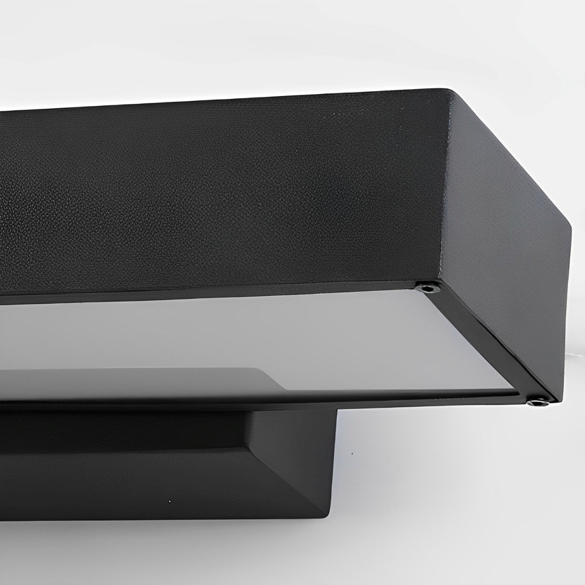 Motion Sensor Outdoor Wall Light Waterproof, Black Rectangular LED Sconce - Modern Exterior Wall Lighting for Porch Garage
