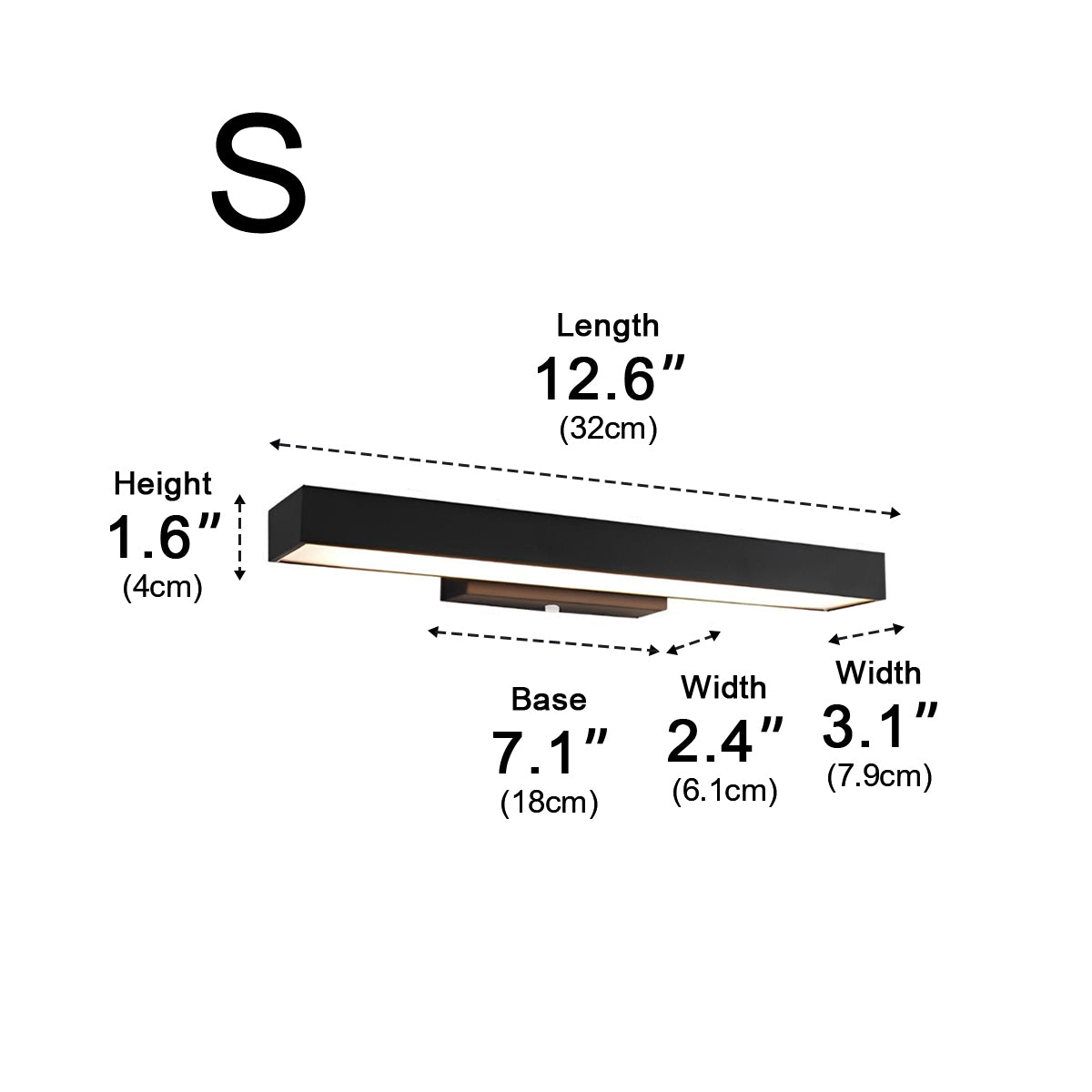 Motion Sensor Outdoor Wall Light Waterproof, Black Rectangular LED Sconce - Modern Exterior Wall Lighting for Porch Garage