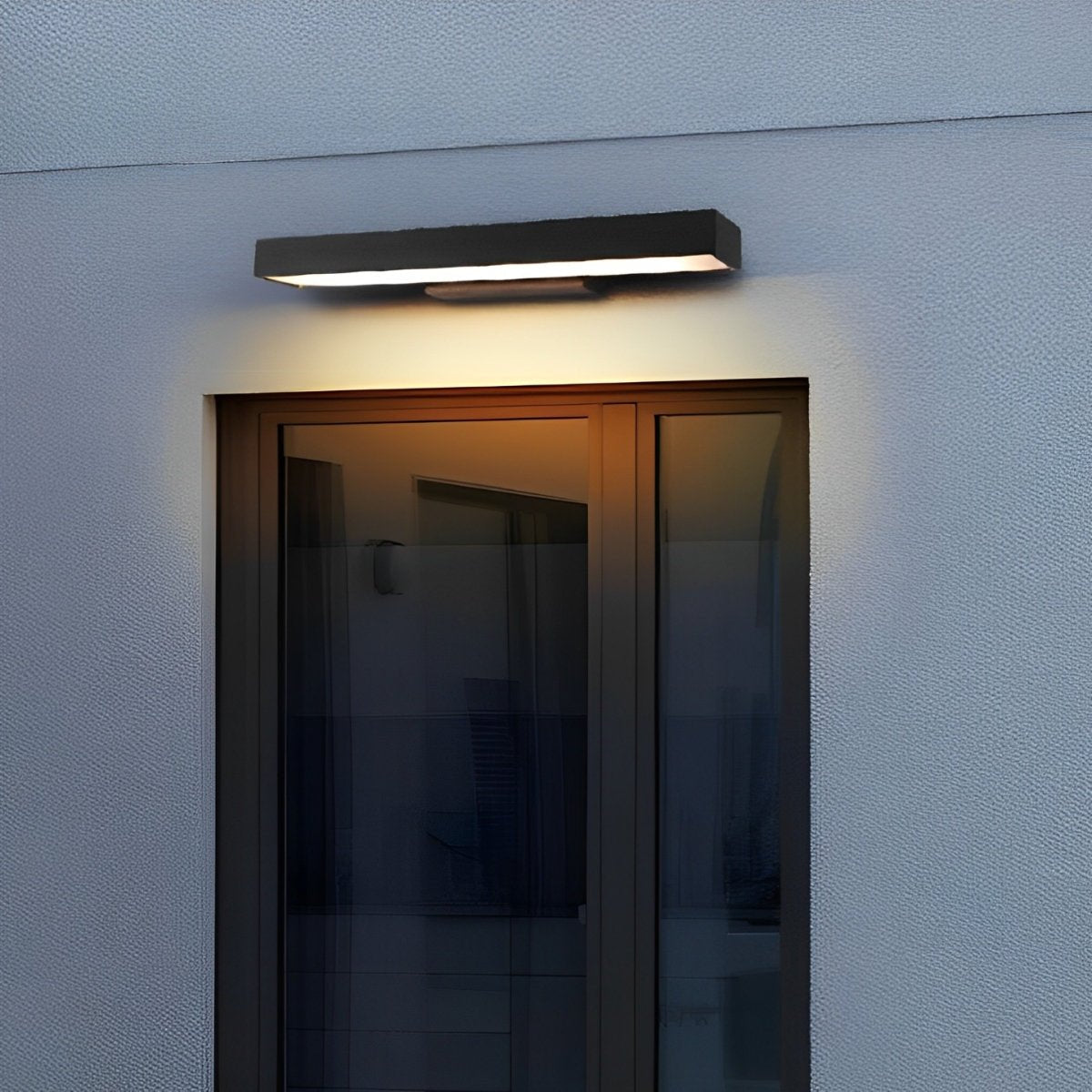 Motion Sensor Outdoor Wall Light Waterproof, Black Rectangular LED Sconce - Modern Exterior Wall Lighting for Porch Garage