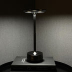 Cordless Table Lamp Rechargeable, Metallic Modern Bedside Lamp - Portable LED Dimmable Mood Light for Bedroom Restaurant Bar