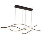 Curved LED Pendant Light Wavy LED Metal Ceiling Light