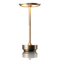 Cordless Table Lamp Rechargeable, Metallic Modern Bedside Lamp - Portable LED Dimmable Mood Light for Bedroom Restaurant Bar