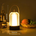 Rechargeable Table Lamp Dimmable, Vintage Cordless Atmosphere Lamp - Portable LED Bedside Mood Light for Bedroom Restaurant