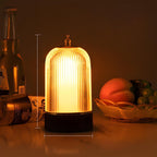 Rechargeable Table Lamp Dimmable, Vintage Cordless Atmosphere Lamp - Portable LED Bedside Mood Light for Bedroom Restaurant