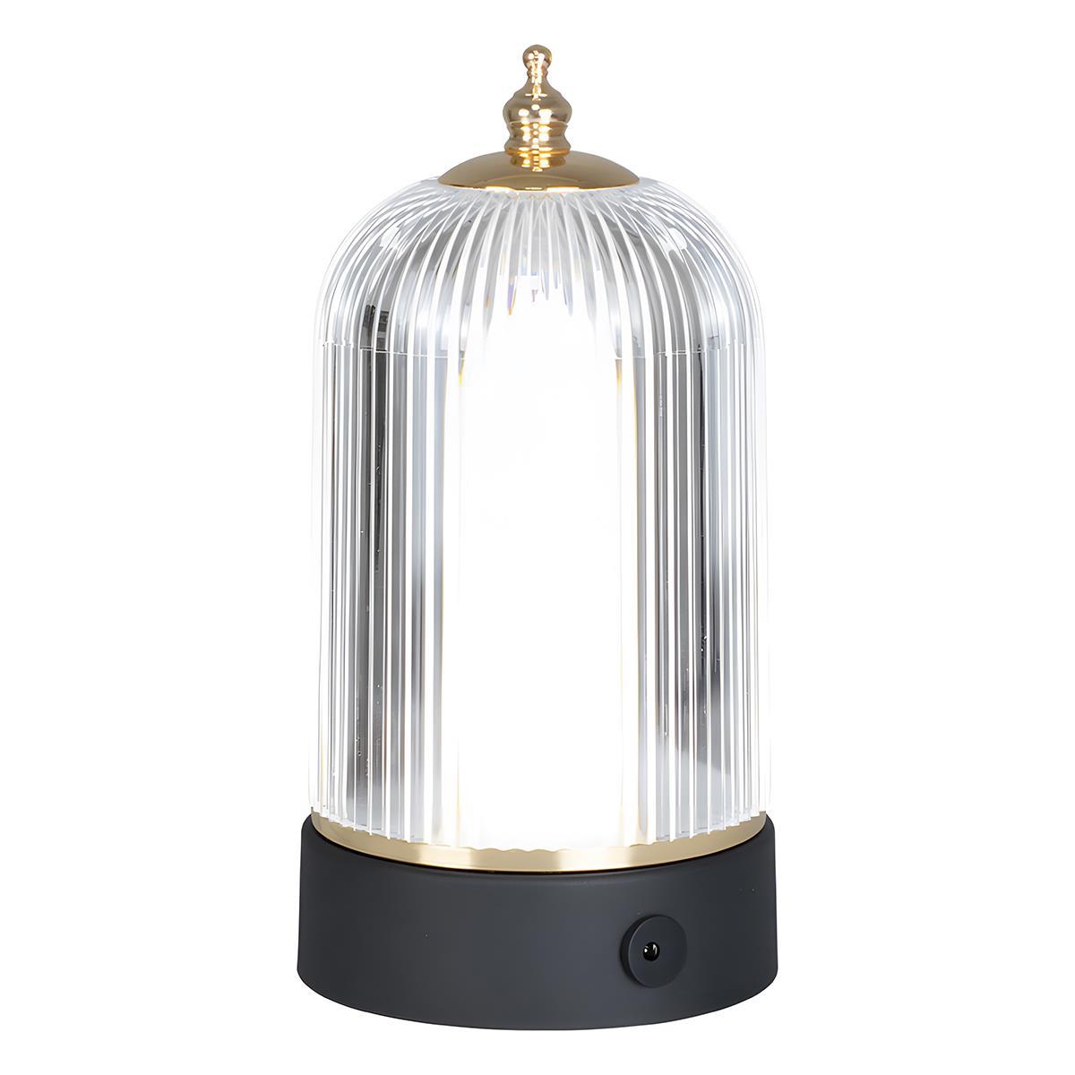 Rechargeable Table Lamp Dimmable, Vintage Cordless Atmosphere Lamp - Portable LED Bedside Mood Light for Bedroom Restaurant