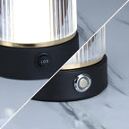 Rechargeable Table Lamp Dimmable, Vintage Cordless Atmosphere Lamp - Portable LED Bedside Mood Light for Bedroom Restaurant