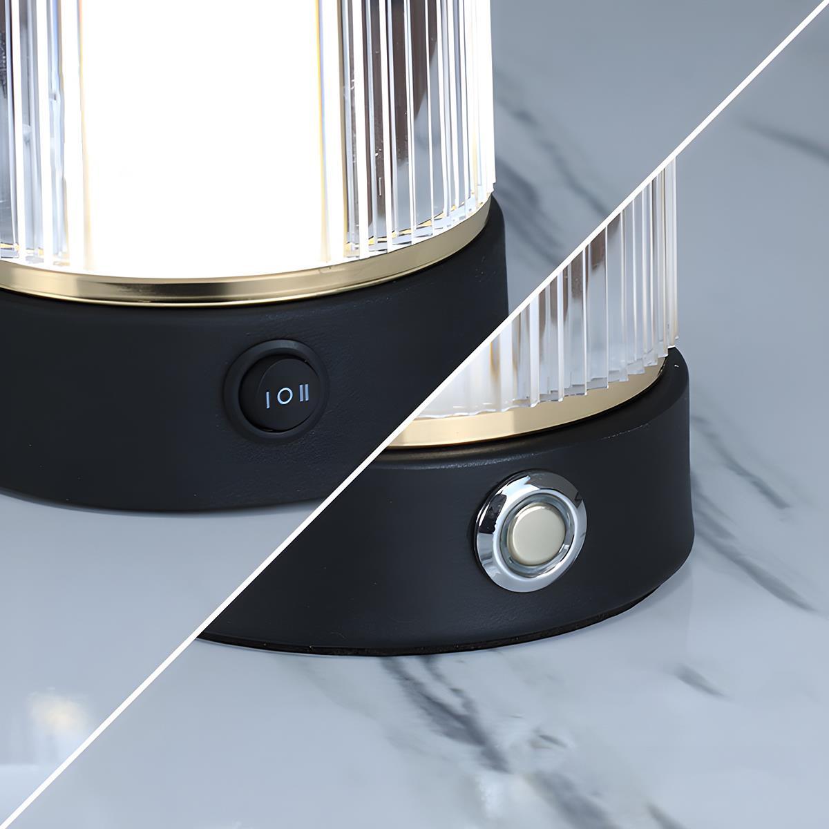 Rechargeable Table Lamp Dimmable, Vintage Cordless Atmosphere Lamp - Portable LED Bedside Mood Light for Bedroom Restaurant