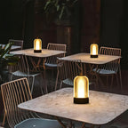 Rechargeable Table Lamp Dimmable, Vintage Cordless Atmosphere Lamp - Portable LED Bedside Mood Light for Bedroom Restaurant