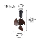 Ceiling Fan with Remote, Vintage Swing Rotation 6-Speed Adjustable Fan - Modern Indoor Cooling Fan for Living Room Bedroom