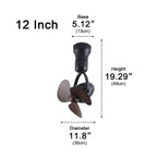Ceiling Fan with Remote, Vintage Swing Rotation 6-Speed Adjustable Fan - Modern Indoor Cooling Fan for Living Room Bedroom