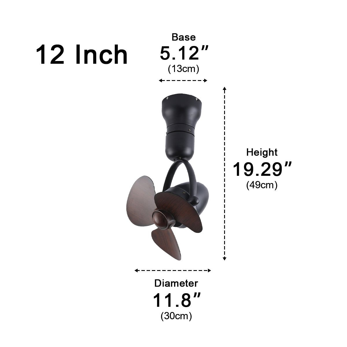 Ceiling Fan with Remote, Vintage Swing Rotation 6-Speed Adjustable Fan - Modern Indoor Cooling Fan for Living Room Bedroom