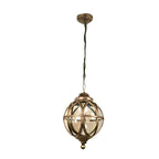 Outdoor Chandelier Light Waterproof, Aluminum Glass Ball Pendant - Adjustable Hanging Ceiling Light for Porch Gazebo Patio